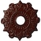 Ekena Millwork Preston Ceiling Medallion (Fits Canopies up to 4"), 17 1/2"OD x 4"ID x 1"P, Brushed Mahogany CM17PRBMF - alternate 1